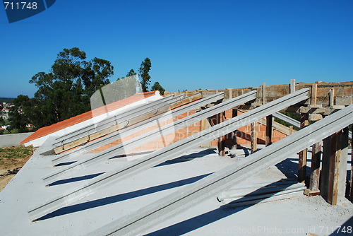 Image of Framework for the roof