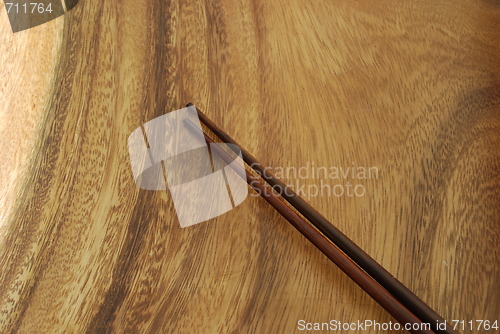 Image of Wooden plate for a sushi meal