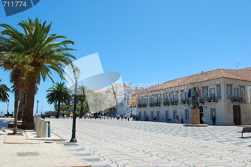 Image of Famous square in Cascais, Portugal