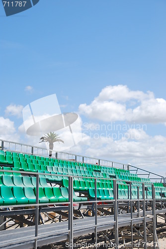 Image of Stadium green bleachers