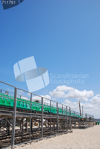 Image of Stadium green bleachers