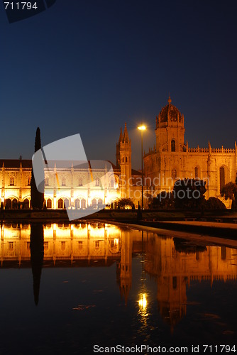 Image of Hieronymites Monastery in Lisbon (sunset)