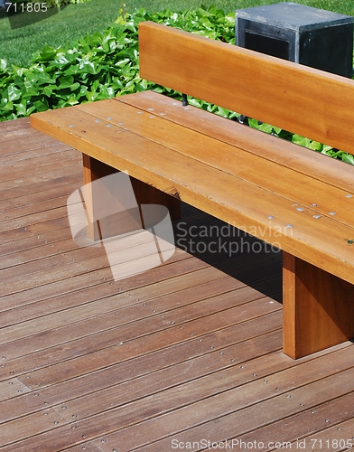 Image of Modern wooden bench