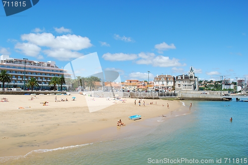 Image of Stunning beach in Cascais, Portugal