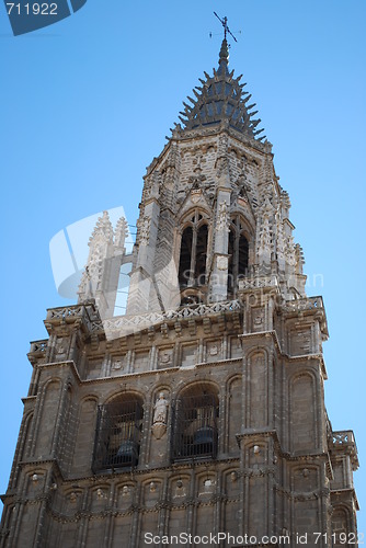 Image of Cathedral Tower in Toledo, Spain