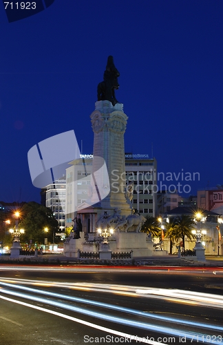 Image of Monument of Marques do Pombal (sunset)