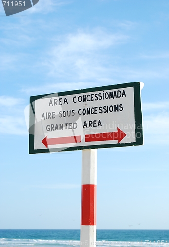 Image of Sign at the beach (granted area)