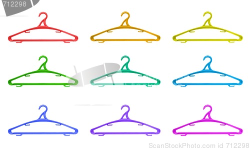 Image of Multicoloured hangers