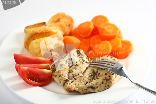 Image of Herbed baked chicken breast meal