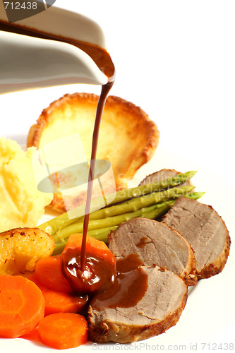 Image of Roast beef and gravy