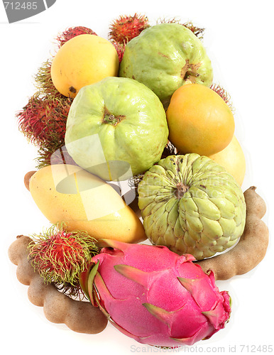 Image of Tropical fruits from above