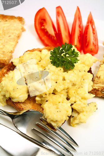 Image of Scrambled egg on toast