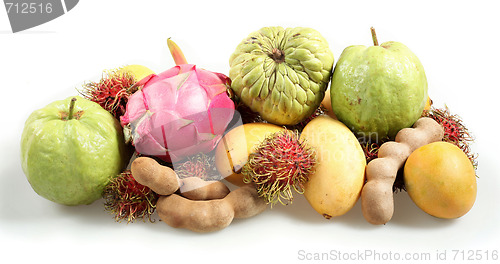 Image of Tropical fruits from the side