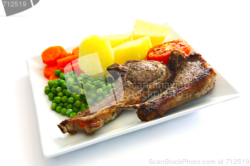 Image of Grilled lamb chops meal