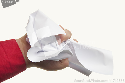 Image of Crumpled paper in hand
