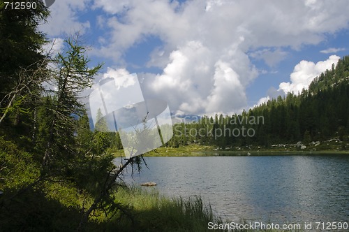 Image of Lake scenery in the Italian Alps