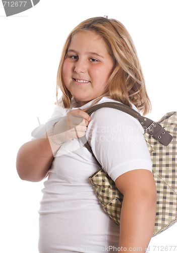 Image of Girl Holding Purse