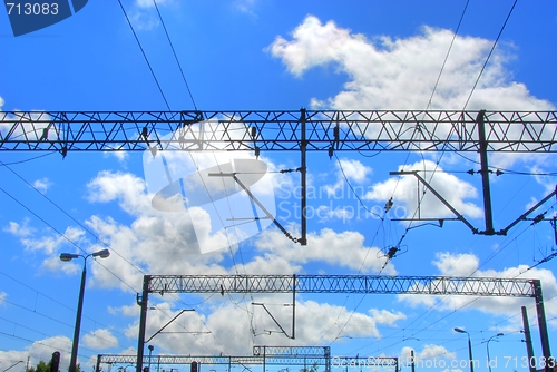 Image of Electrical train wires