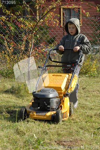 Image of mowing grass