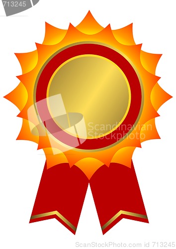 Image of Red, golden and yellow award 