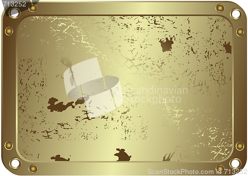 Image of Grunge metallic silvery frame 