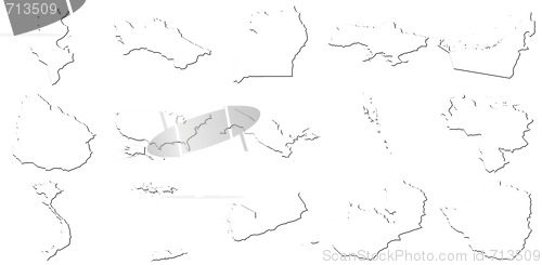 Image of Tunisia-Zimbabwe 3D White Maps