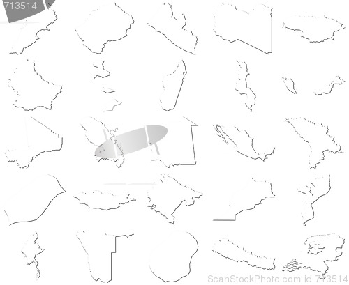 Image of Lebanon-Netherlands 3D White Maps