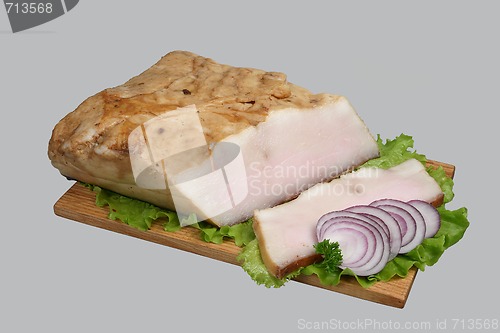 Image of Lard on wooden board.