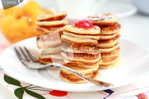 Image of Sweet mini pancakes with pancake maker