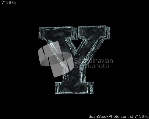 Image of frozen letter y