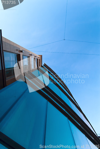 Image of modern building in blue