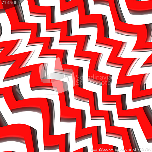 Image of Red Zig Zag Pattern