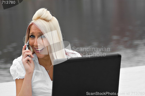 Image of Mobile Business Woman