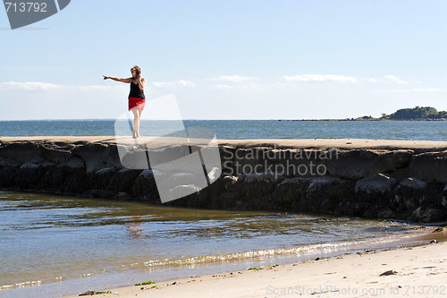 Image of Woman At the Beach