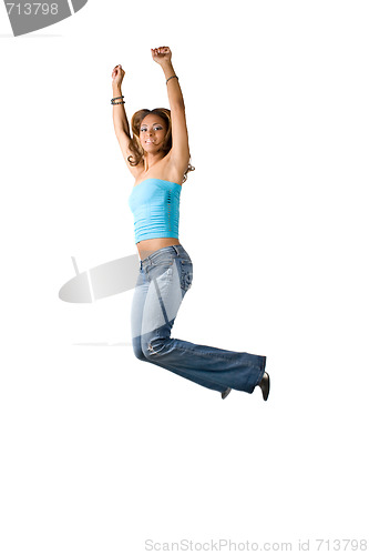Image of Fun Woman Jumping