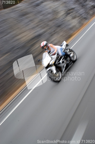 Image of Speeding Motorcycle Blur