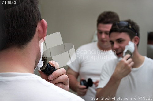 Image of Groomsmen Shaving