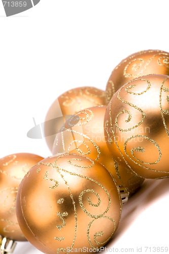 Image of golden glass christmas balls