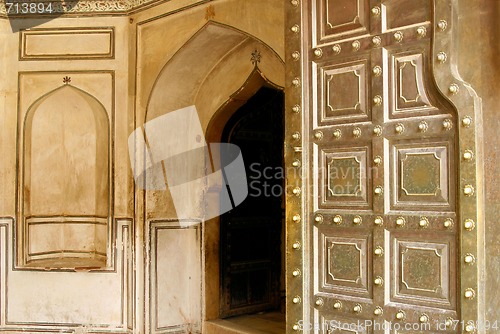 Image of Entrance to a beautiful Amber Fort in India