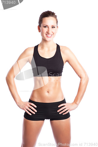 Image of Beautiful exercise woman
