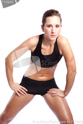Image of Beautiful exercise woman