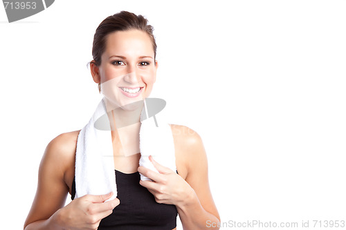 Image of Beautiful exercise woman
