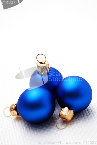 Image of blue Christmas balls