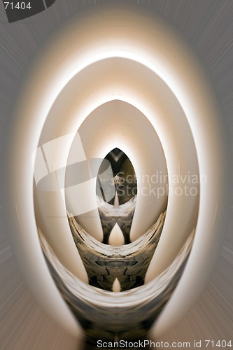 Image of Digital Abstract Art - Egg Tunnel