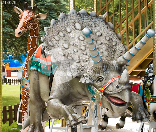 Image of Smiling carousel rhino