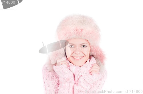 Image of Beutiful woman in pink