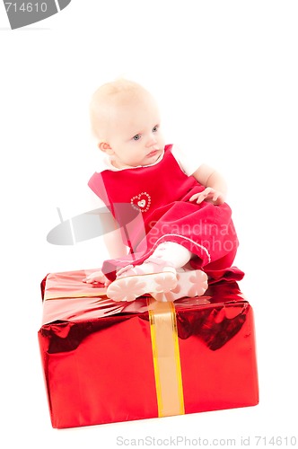 Image of Little christmas baby-girl