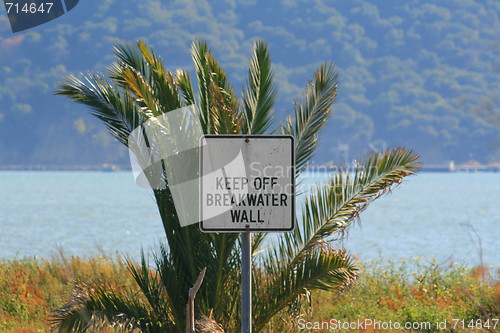 Image of Keep Off Breakwater Wall Sign