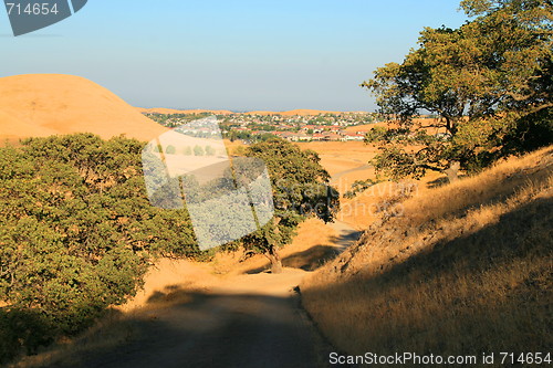 Image of Windy Road into a City