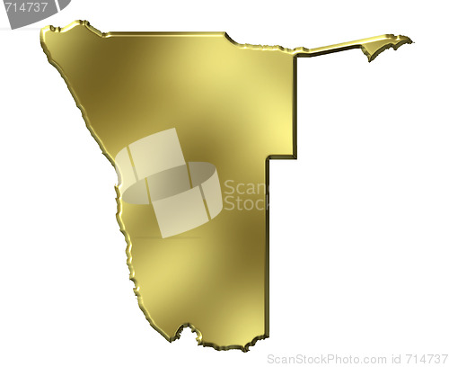 Image of Namibia 3d Golden Map